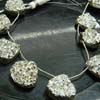 This listing is for the 9 pcs of Silver Druzy Heart Briolettes in size of 30 mm approx.,,Length: